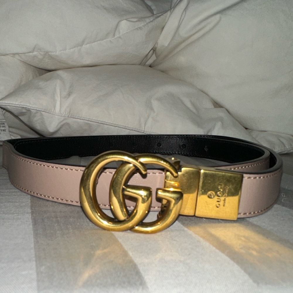 Authentic Mauve Gucci Slim Belt